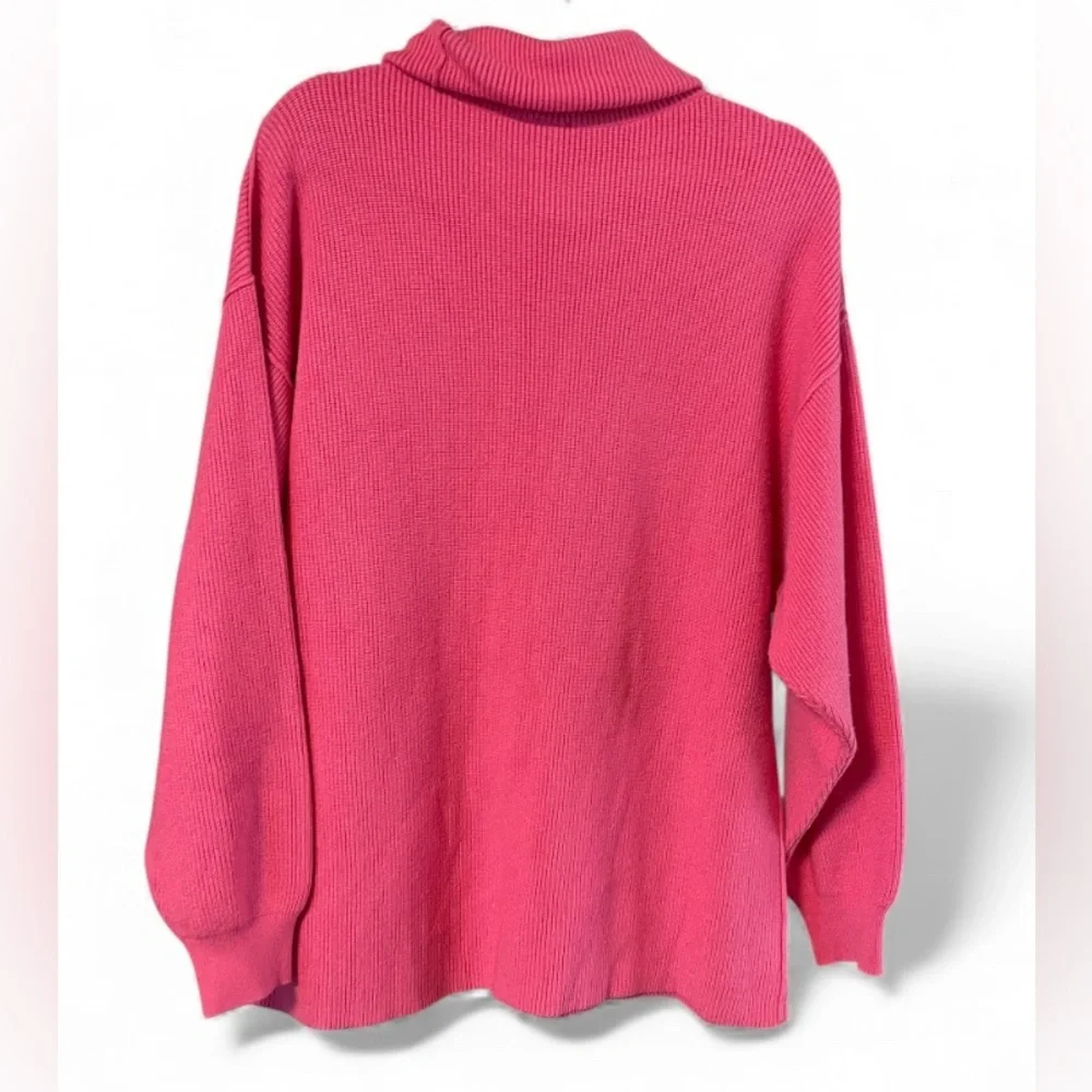 Free People Vibrant Pink Cowl Neck Sweater - Picture 3 of 10